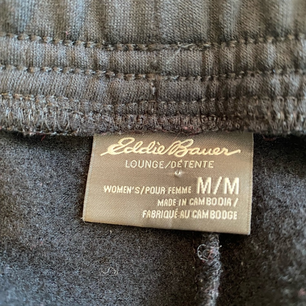 Eddie Bauer Womens Black Minimalist Athleisure Loungwear Cuffed Jogger MD - Picture 6 of 7